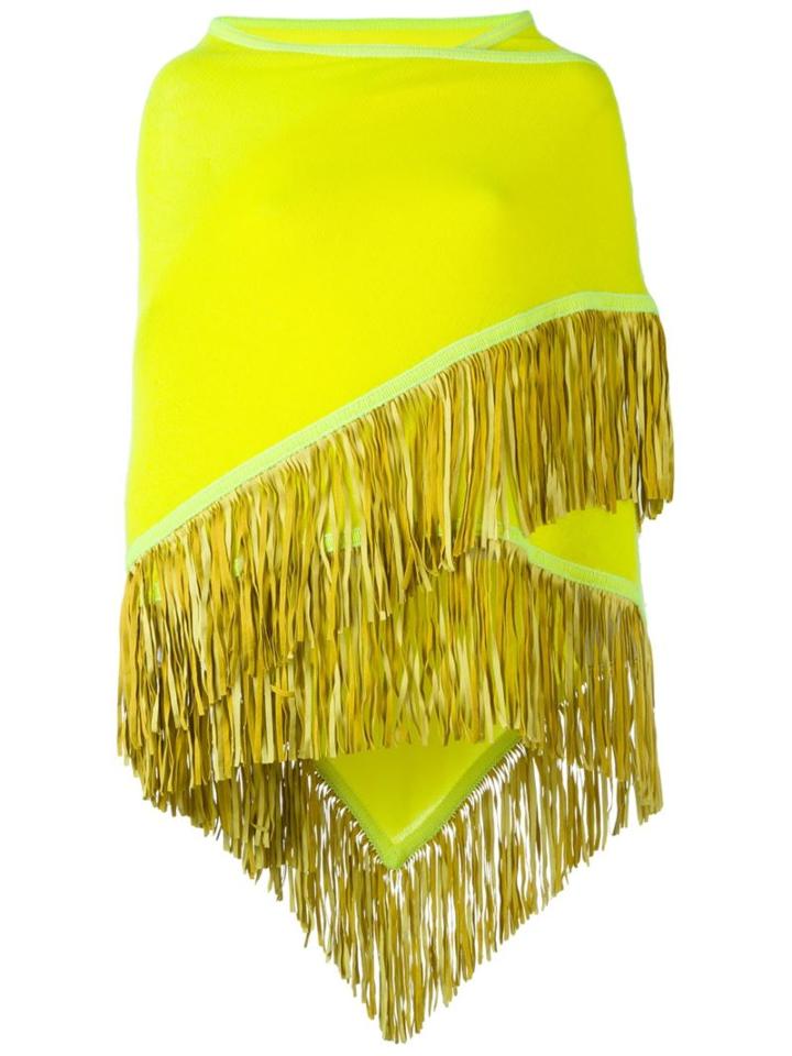 Antonia Zander 'fransenschal' Poncho, Women's, Yellow/orange, Cashmere