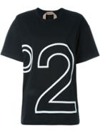 No21 Logo Appliqué Oversized T-shirt, Women's, Size: 38, Black, Cotton