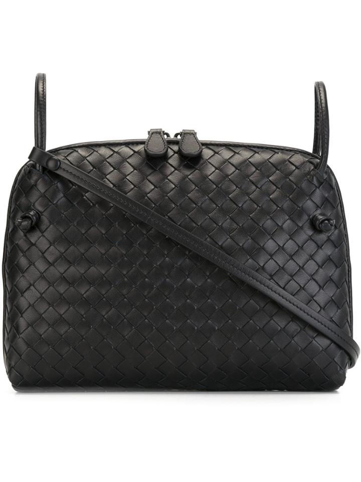 Bottega Veneta Woven Cross Body Bag - Black