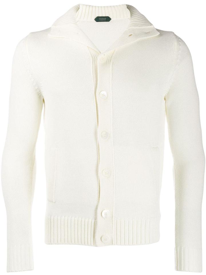 Zanone V-neck Cardigan - White