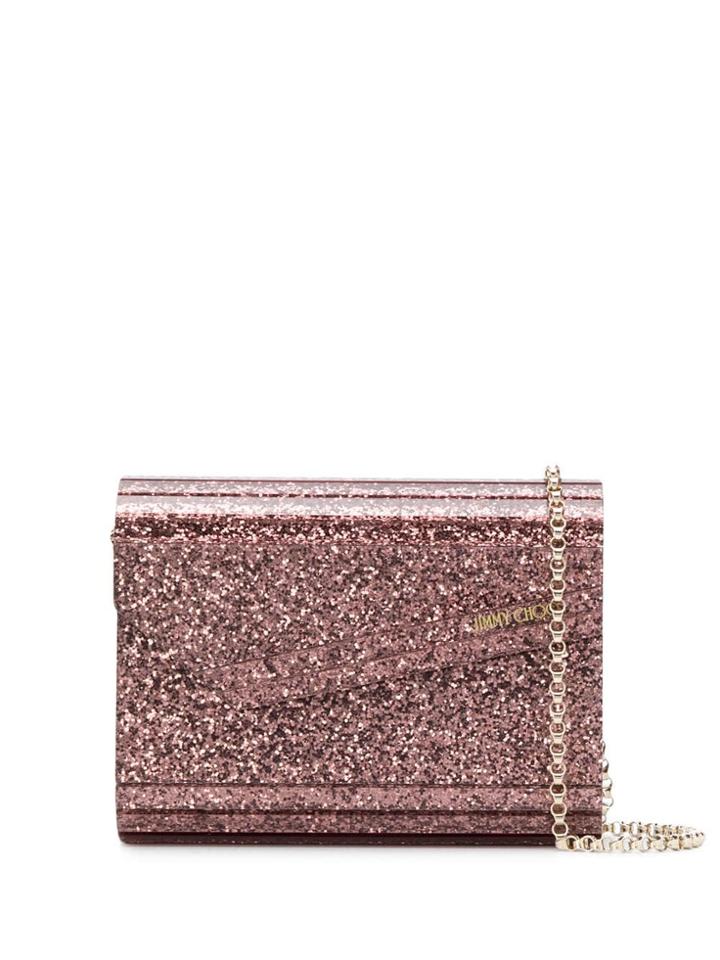 Jimmy Choo Candy Glitter Clutch Bag - Brown