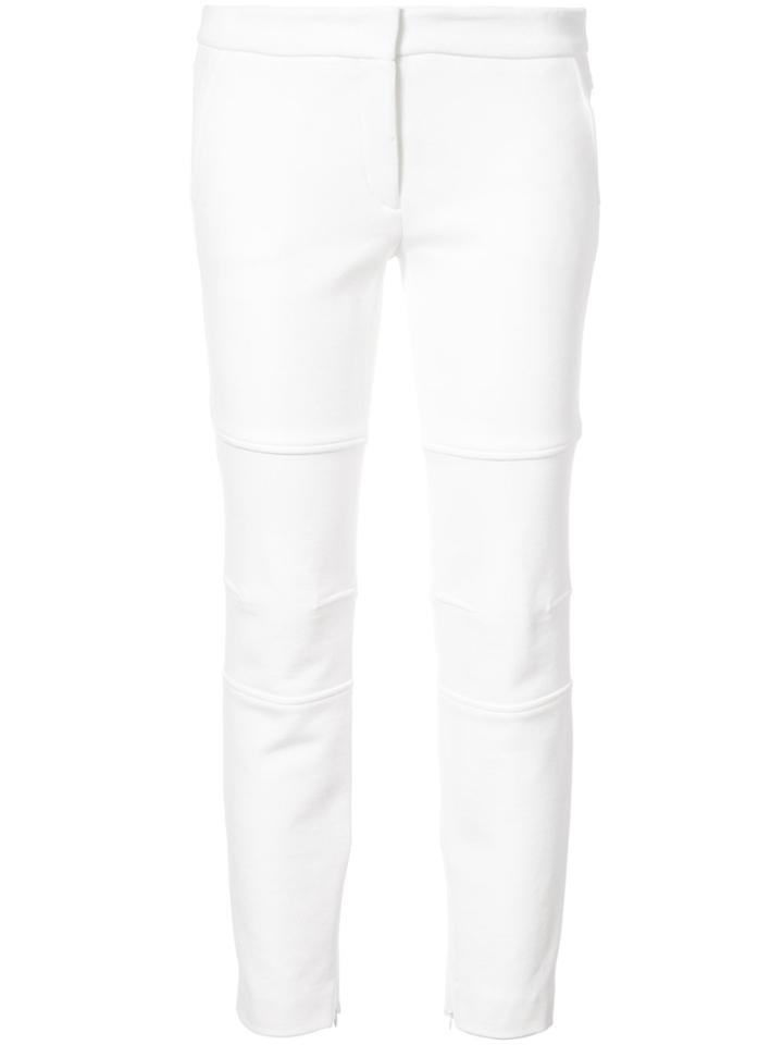 Derek Lam Slim Utility Pant With Zipper Detail - White