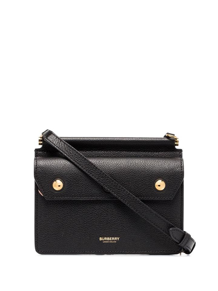 Burberry Baby Pocket Leather Cross Body Bag - Black