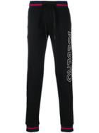 Iceberg Logo Printed Track Pants - Black