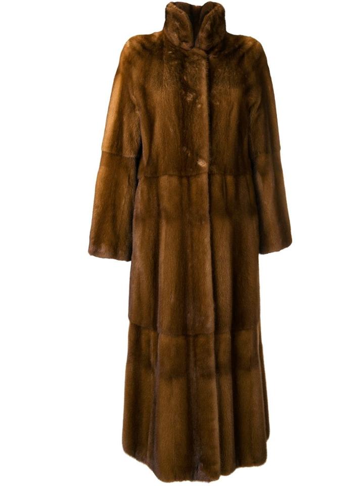 Liska Natin Long Trimmed Coat - Neutrals