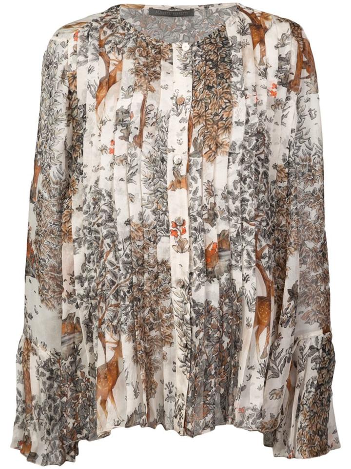 Alberta Ferretti Fantasy Print Blouse - White