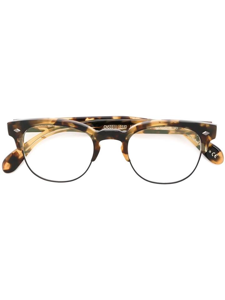 Oliver Peoples 'hendon La' Glasses, Brown, Acetate/metal (other)