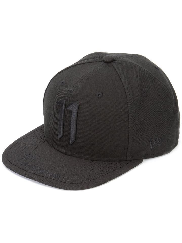 11 By Boris Bidjan Saberi 11 Embroidery Cap, Men's, Black, Polyester