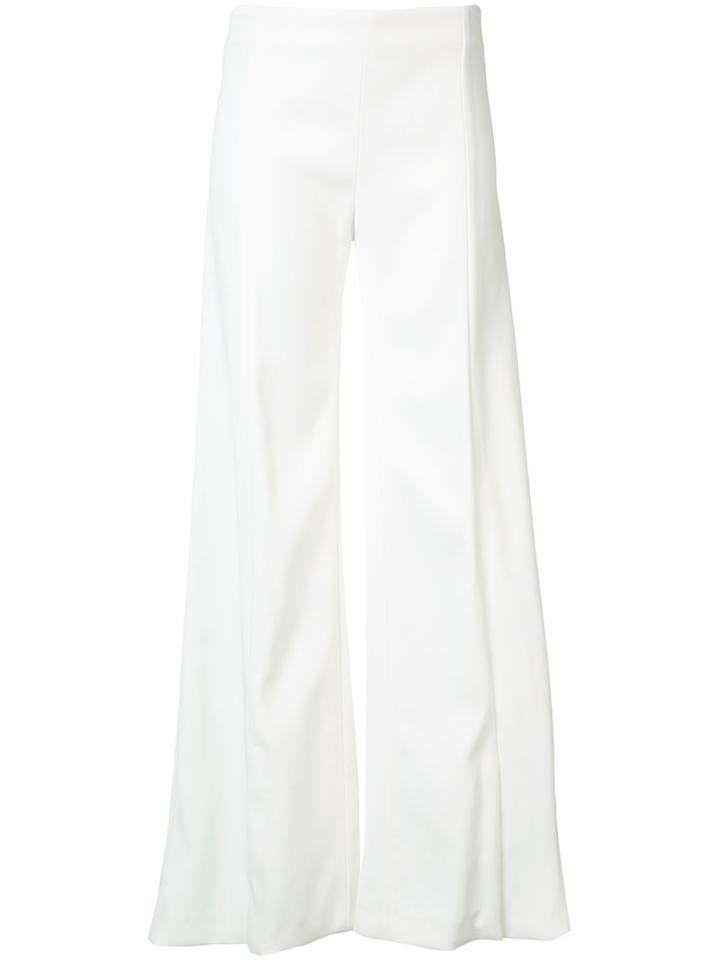 Mugler Flared Trousers, Women's, Size: 38, White, Spandex/elastane/viscose