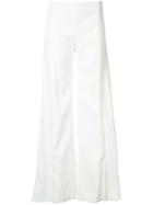 Mugler Flared Trousers, Women's, Size: 38, White, Spandex/elastane/viscose