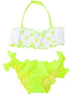 Mc2 Saint Barth Kids - Ruffled Bikini - Kids - Polyamide/spandex/elastane - 12 Yrs, Yellow/orange