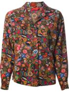 Kenzo Vintage Printed Blouse And Skirt Suit