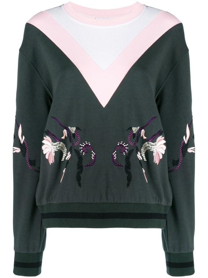 Escada Sport Embroidered Sweatshirt - Green