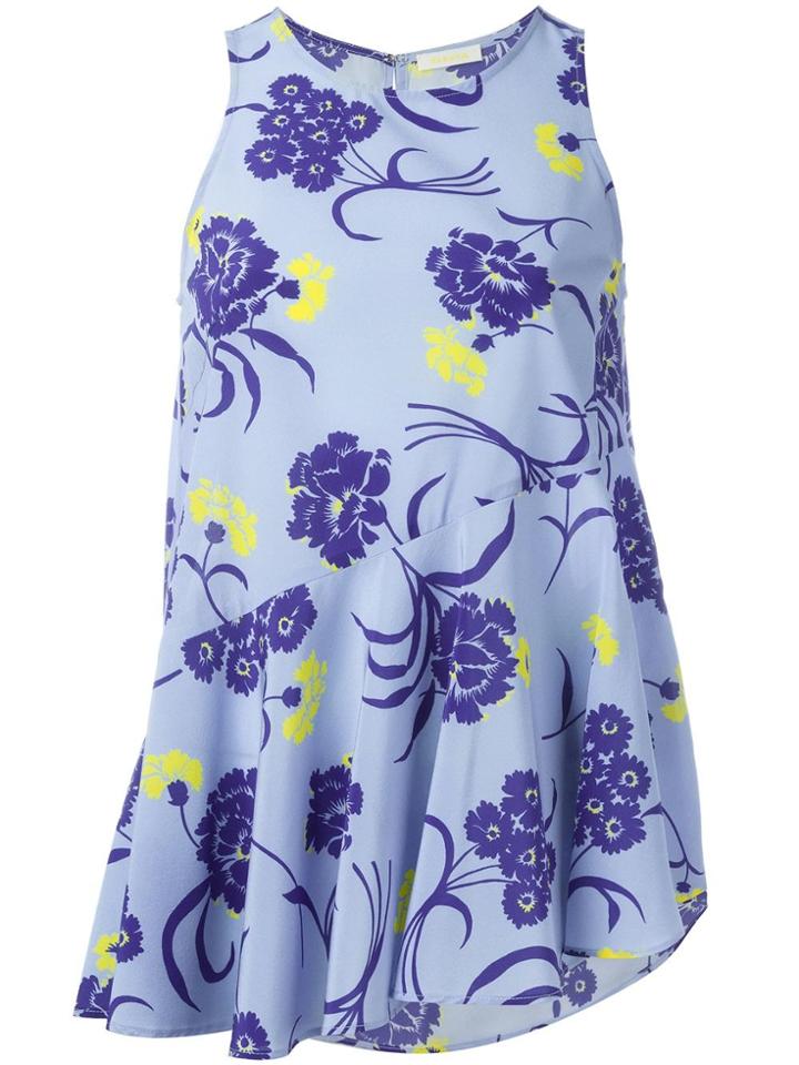 P.a.r.o.s.h. Floral Print Tank Top - Blue