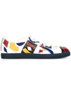 Geoffrey B. Small Patched Lace-up Sneakers