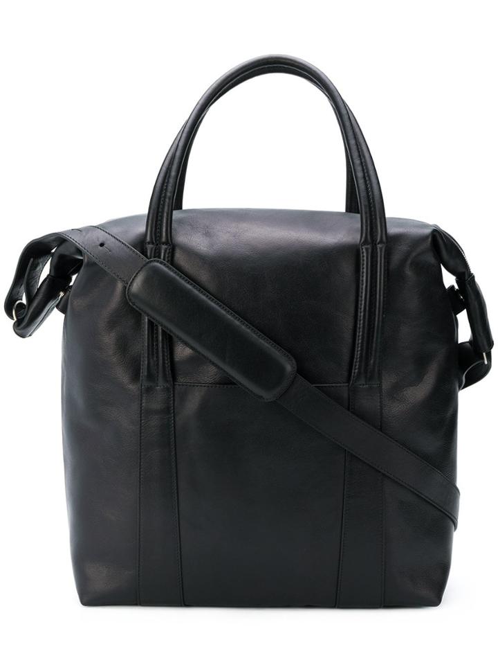 Maison Margiela Square Round Top Handle Tote - Black