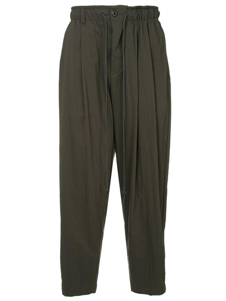 Kazuyuki Kumagai Relaxed Drawstring Trousers - Grey
