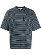 Ymc Striped Cotton T-shirt - Blue