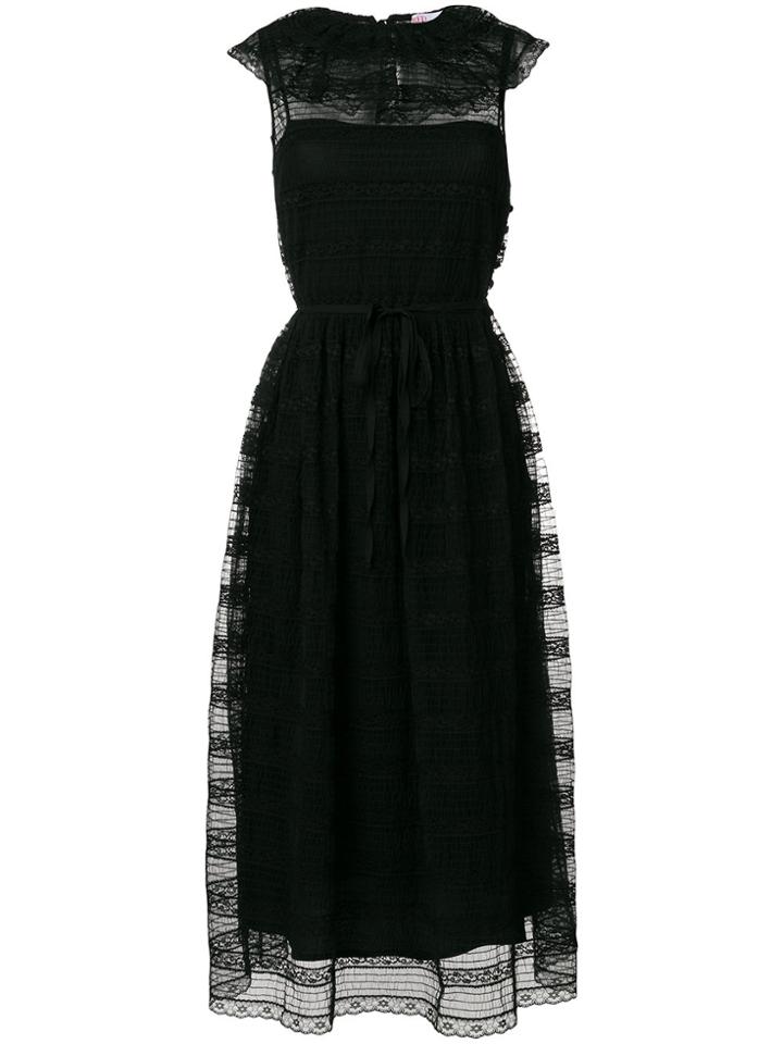 Red Valentino Flared Midi Dress - Black