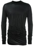 Rick Owens Long Sleeve T-shirt, Men's, Size: Small, Black, Silk