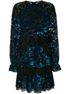 Talbot Runhof Velvet Devoré Dress - Black
