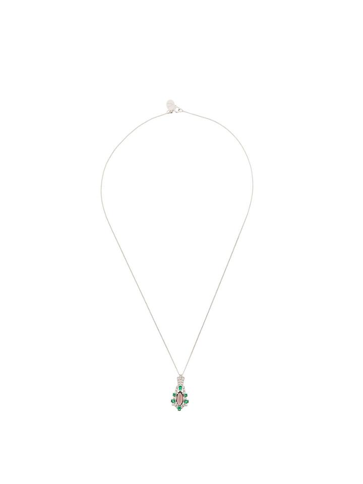 V Jewellery Empire Pendant Necklace - Metallic