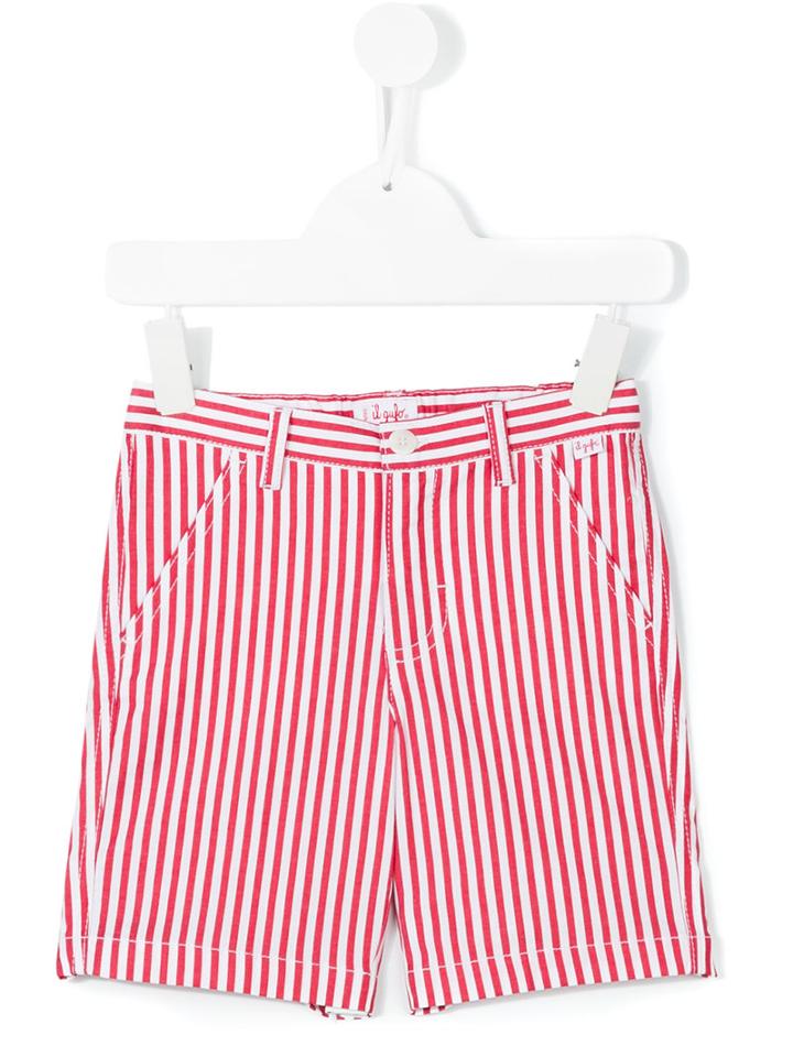 Il Gufo - Striped Shorts - Kids - Cotton/spandex/elastane - 8 Yrs, Red