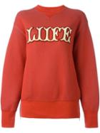 Sacai Life Sweatshirt, Women's, Size: 3, Red, Cotton/nylon
