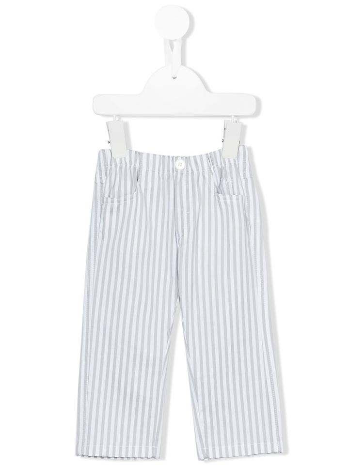 Il Gufo - Pinstriped Chino Trousers - Kids - Cotton/spandex/elastane - 24 Mth, White