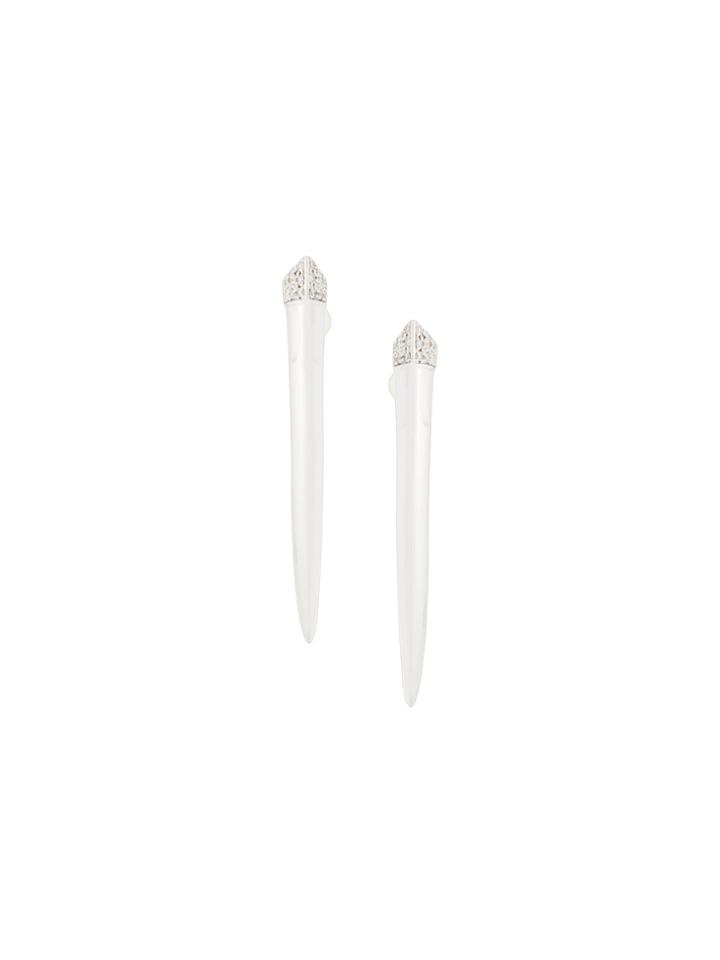 Shaun Leane Signature Tusk Diamond Earrings - Metallic