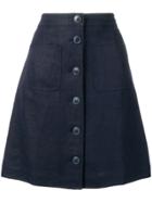 Tory Burch Buttoned A-line Skirt - Blue