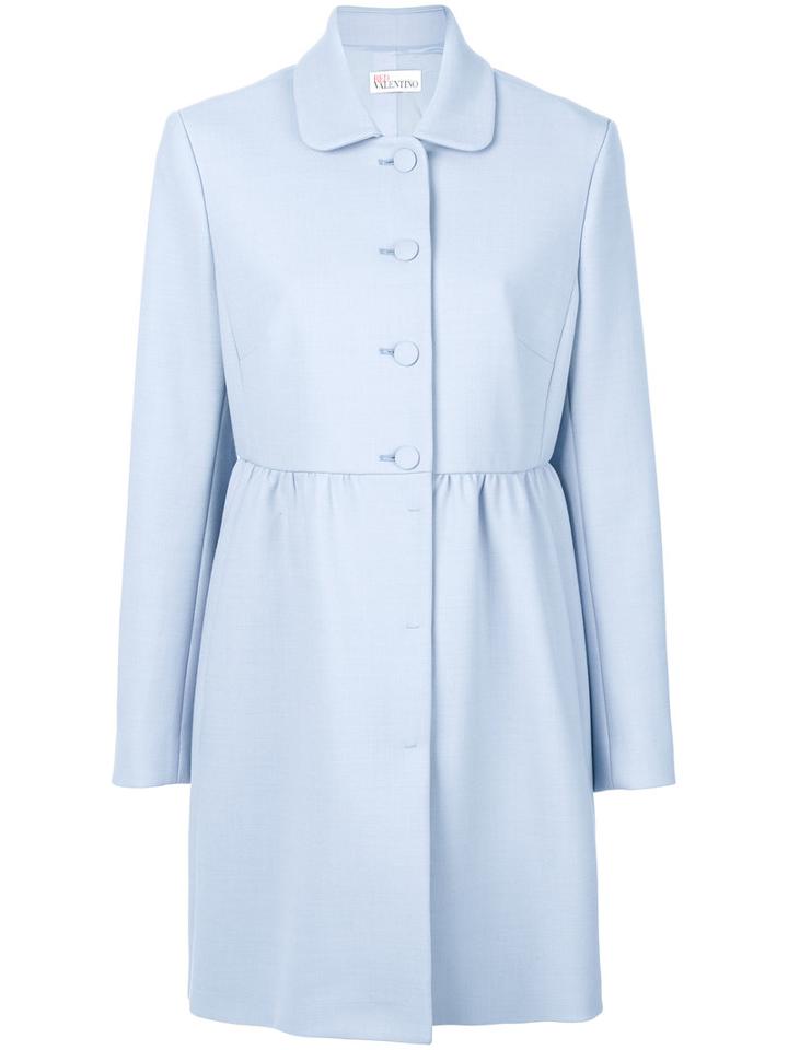 Red Valentino - Fitted Jacket - Women - Cotton/polyester/spandex/elastane/wool - 38, Blue, Cotton/polyester/spandex/elastane/wool