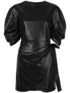 Goen.j Wrap Mini Dress - Black