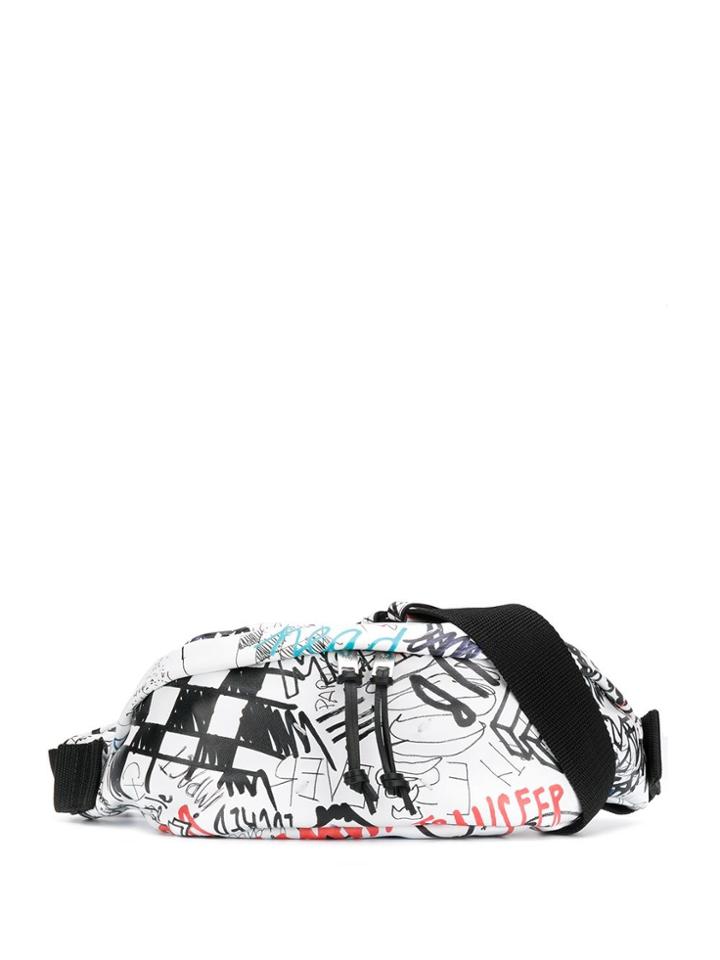 Maison Margiela Graffiti-print Belt Bag - White