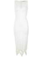 Martha Medeiros Knit Midi Dress - White