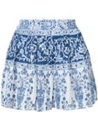 Sea Micro Pleated Porcelain Shorts, Women's, Size: 4, Blue, Cotton