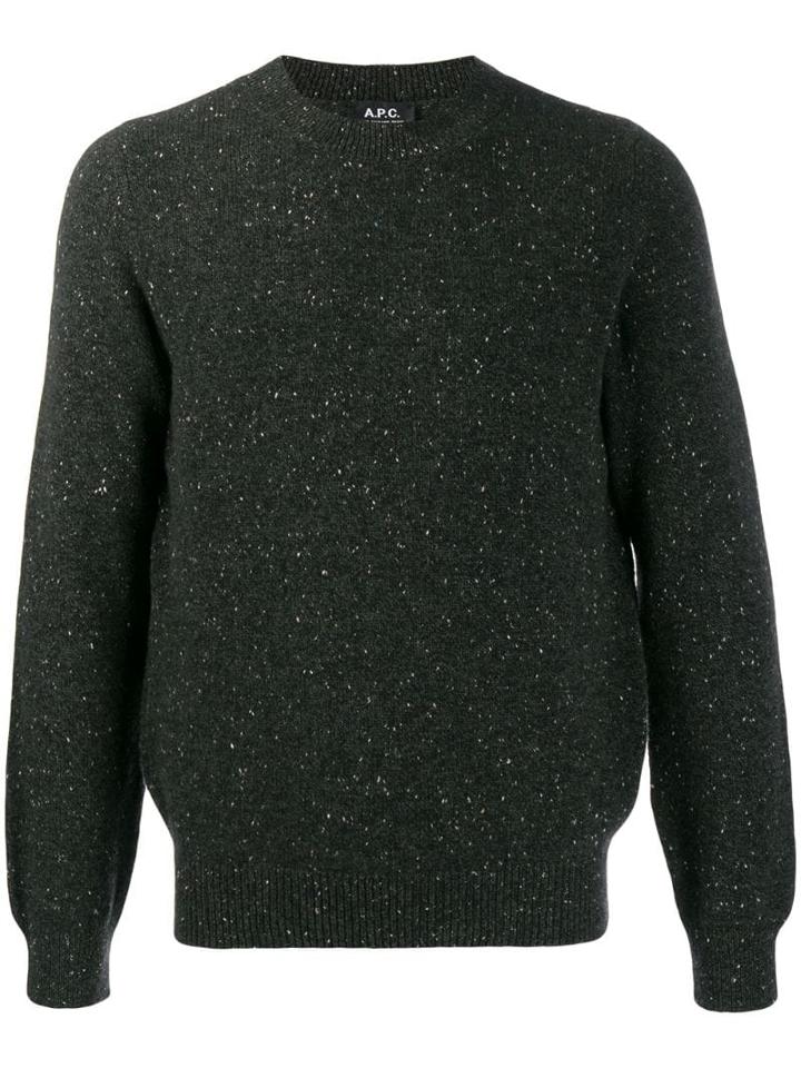 A.p.c. Cavan Crew-neck Jumper - Green