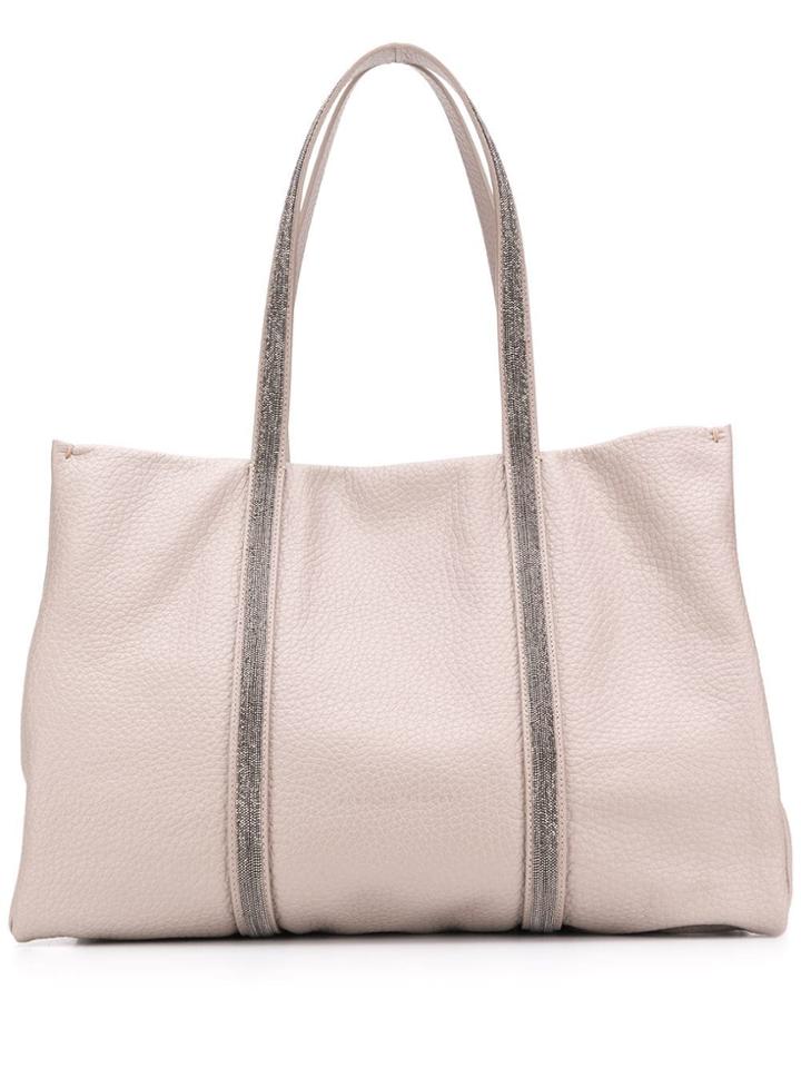 Fabiana Filippi Beaded Tote Bag - Grey