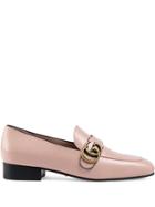 Gucci Mocassino In Pelle Con Doppia G - Pink