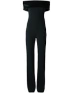 Galvan Velvet Off Shoulder Jumpsuit, Women's, Size: 38, Black, Polyamide/spandex/elastane/viscose