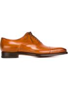 Santoni Classic Oxford Shoes, Men's, Size: 8.5, Brown, Leather