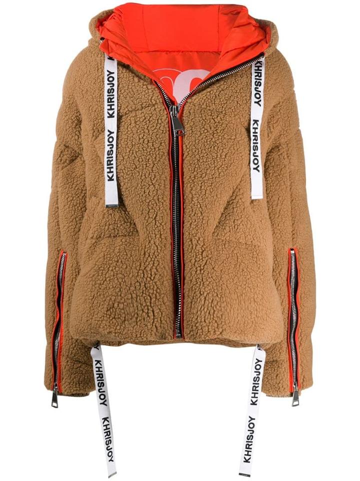 Khrisjoy Oversized Hooded Jacket - Neutrals