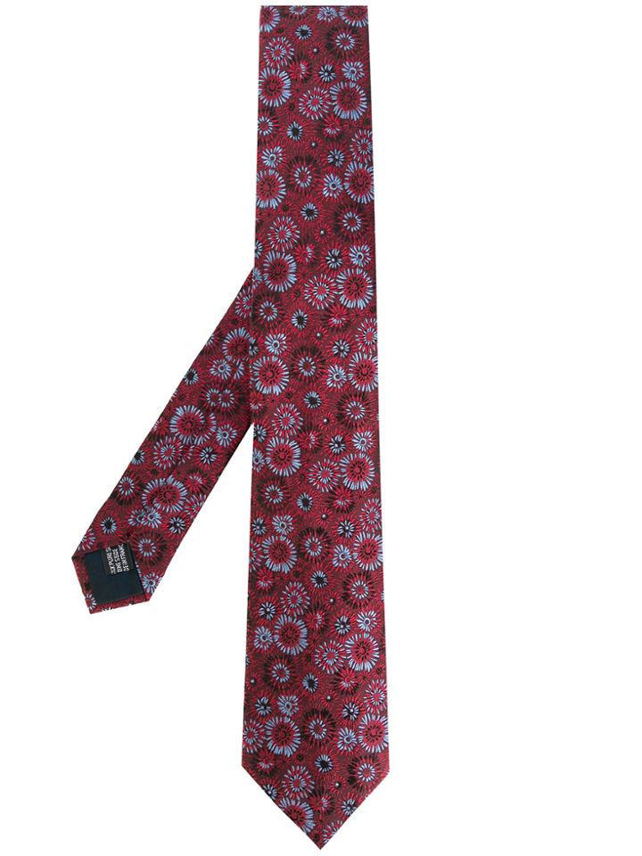 Lanvin Floral Patterned Tie - Red