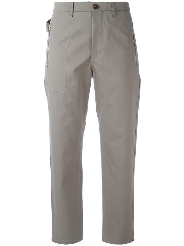 Golden Goose Deluxe Brand High Waisted Chinos, Women's, Size: Small, Grey, Cotton/polyester/cupro