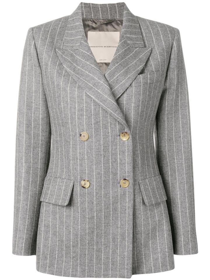 Ermanno Scervino Striped Tailored Trousers - Grey