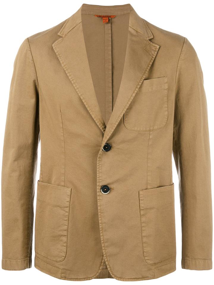 Barena Two Button Blazer, Men's, Size: 54, Green, Cotton/spandex/elastane/polyamide