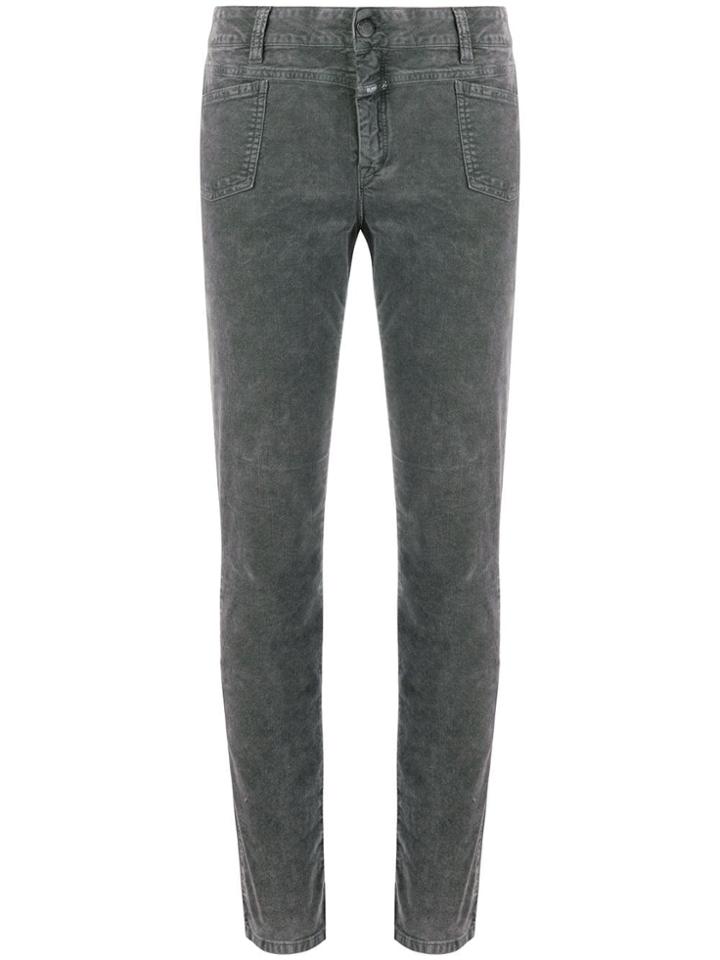Closed Pocket Front Jeans - Grey