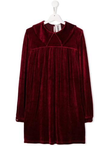 Touriste Oversized Collar Dress - Red