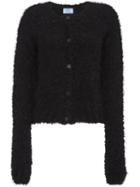 Prada Textured Button-down Cardigan - Black