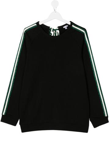 Piccola Ludo Glitter Stripe Sweatshirt - Black
